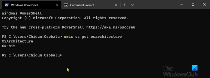 PowerShell या Command Prompt का उपयोग करके विंडोज 10 OS आर्किटेक्चर (32-बिट या 64-बिट) की जांच कैसे करें