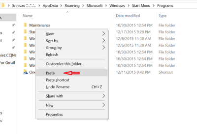 Vietnes piespraušana no Chrome sākuma izvēlnei operētājsistēmā Windows 10, ielīmējiet