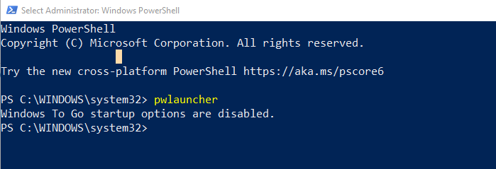 pwlauncher Windows, lai pārietu uz startēšanas opciju