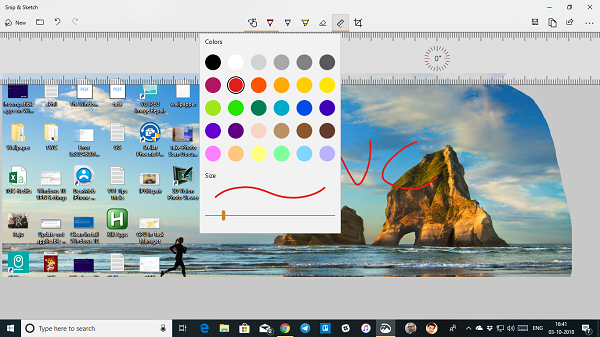 Outils pour Windows 10 Snip and Sketch
