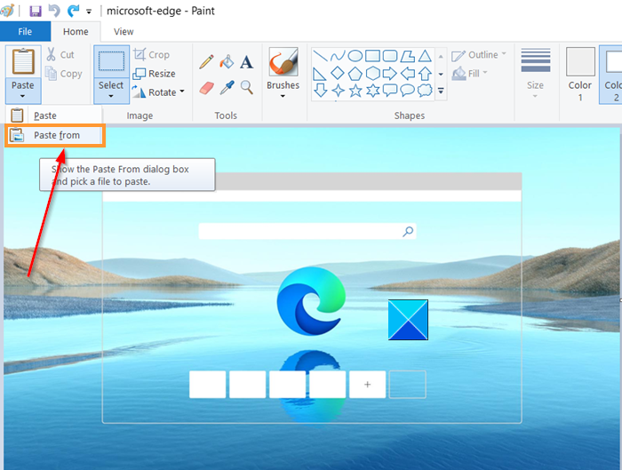 Πώς να προσθέσετε μια διαφανή εικόνα μέσω στιγμιότυπου οθόνης με το Microsoft Paint