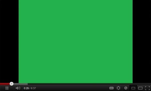 Zeleni zaslon prilikom reprodukcije videozapisa