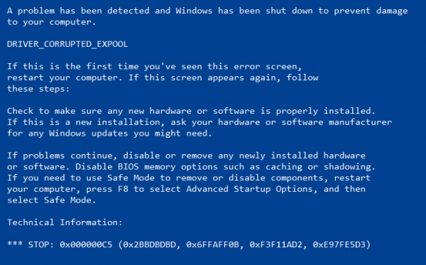 Correction de l'erreur DRIVER_CORRUPTED_EXPOOL sur Windows 10
