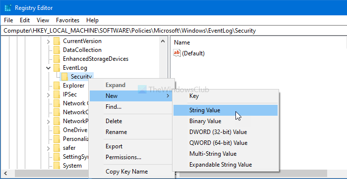 विंडोज 10 में डिफ़ॉल्ट इवेंट लॉग फ़ाइल स्थान को कैसे बदलें