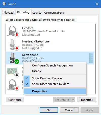 כיצד להגביר או להגדיל את עוצמת המיקרופון ב- Windows 10
