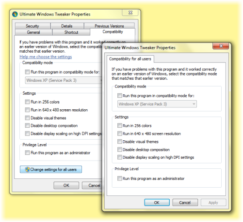 Windows 10/8/7에서 프로그램을 항상 관리자 권한으로 실행하는 방법
