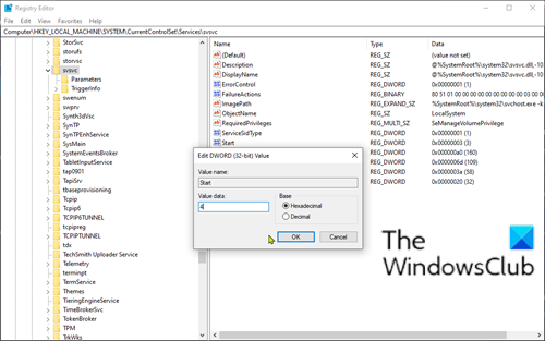 Supprimer la clé de registre Activate Windows Watermark-Start