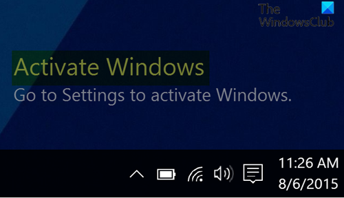 Supprimer Activer le filigrane Windows