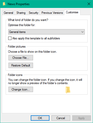 विंडोज 10 में सभी फ़ोल्डरों के लिए एक डिफ़ॉल्ट फ़ोल्डर दृश्य कैसे सेट करें