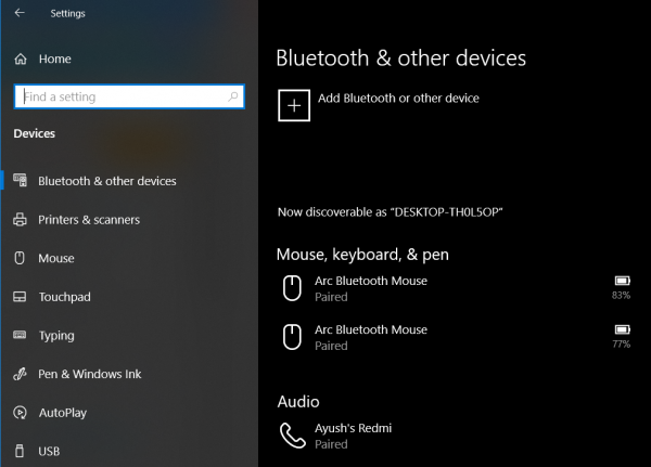 Превключете, за да включите или изключите Bluetooth, липсва в Windows 10