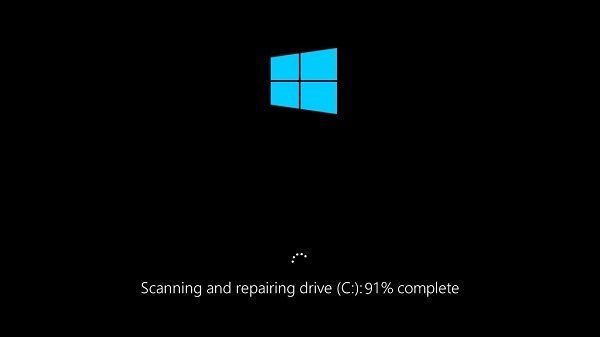 Windows 10 Sürücüyü tarama ve onarma takılı kaldı