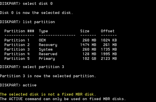 चयनित डिस्क विंडोज 10 पर एक निश्चित एमबीआर डिस्क संदेश नहीं है