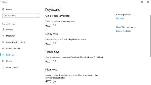 ekrāna tastatūra Windows 10