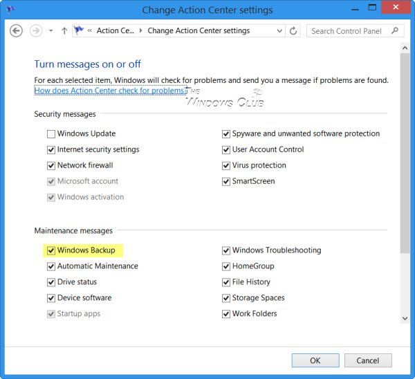 Comment désactiver la notification de sauvegarde Windows dans Windows 10