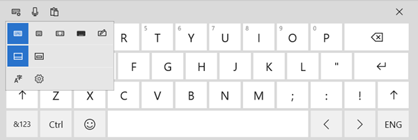 Dotyková klávesnice Windows 10