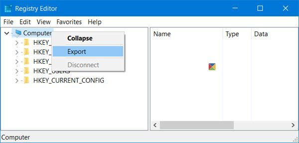 Kako izraditi sigurnosnu kopiju i vratiti registar u sustavu Windows 10
