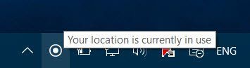 Понастоящем местоположението ви се използва в Windows 10