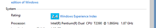 Windows 7/8 ei saa Windowsi kogemuste indeksit värskendada