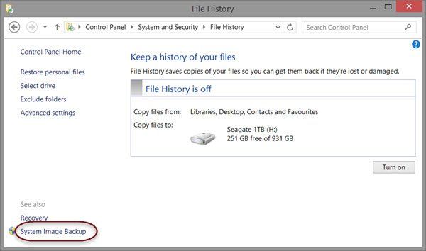 Ako vytvoriť obraz systému v systéme Windows 10