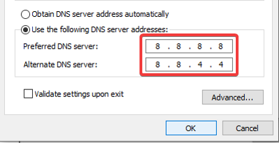 DNS serveris Google
