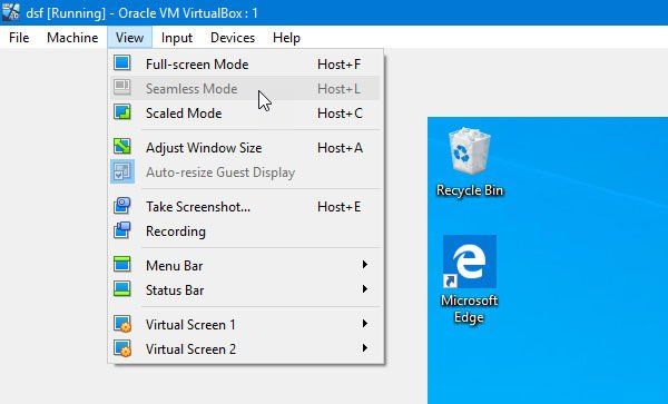 VirtualBox bezšuvju režīms nav aktīvs vai nedarbojas