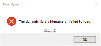 Échec du chargement du fichier DLL sur l'ordinateur Windows 10