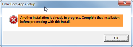 Les programmes ne sont pas installés. Windows 10 a déjà une autre installation en cours. Erreur.