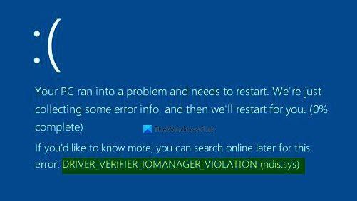 Windows 10 में BSOD उल्लंघन करने वाले ड्राइवर सत्यापनकर्ता IOMANAGER उल्लंघन को ठीक करें