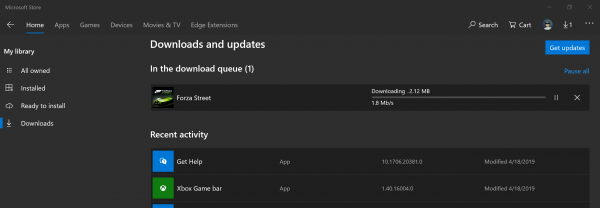 Vitesse de téléchargement lente pour Microsoft Store sur Windows 10