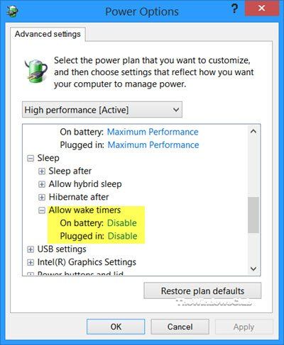 الكمبيوتر المحمول الذي يعمل بنظام Windows 10 لن ينام