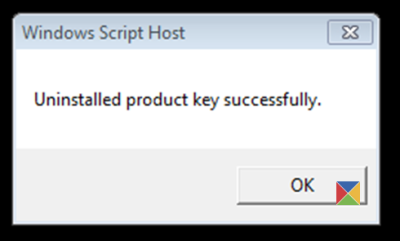 Windows 4 제품 키 삭제