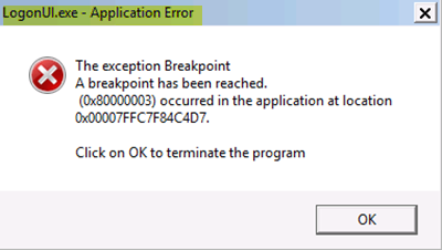 Erreur d'application LogonUI.exe au démarrage sous Windows 10