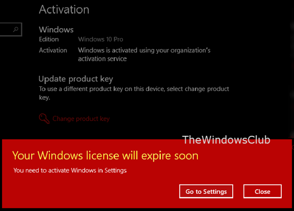 Vaše licence Windows brzy vyprší, ale systém Windows je aktivován