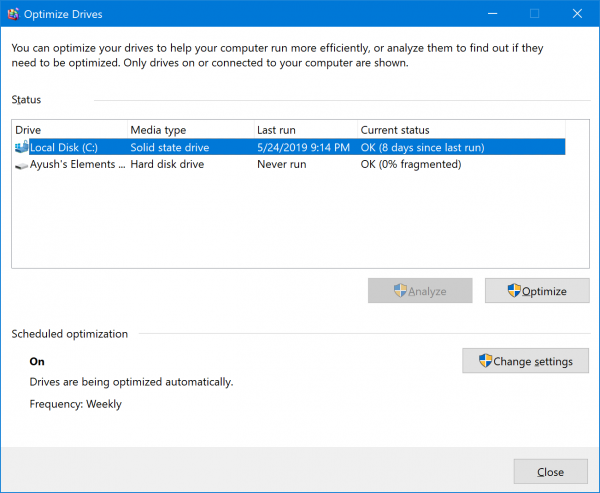 Windows 10'da bir sabit sürücünün SSD mi yoksa HDD mi olduğu nasıl belirlenir