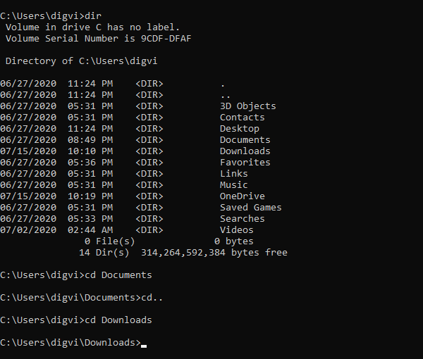 Paano baguhin ang Directory sa Command Prompt sa Windows 10