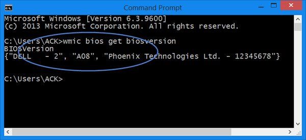 BIOS-i versiooni kontrollimine Windows 10-s
