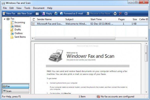 Kako slati i primati faks u sustavu Windows 10