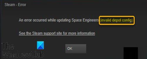 แก้ไขข้อผิดพลาด Steam ของ Depot Configuration ไม่ถูกต้องบน Windows 10