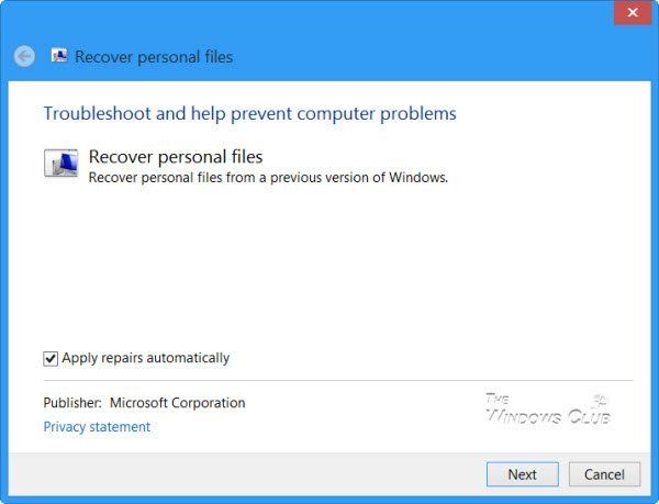 Récupérer les fichiers du dossier Windows.old