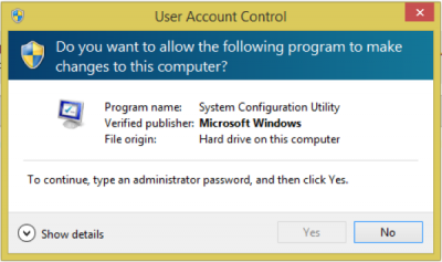Da biste nastavili, upišite pogrešku UAC administratorske lozinke u sustavu Windows 10
