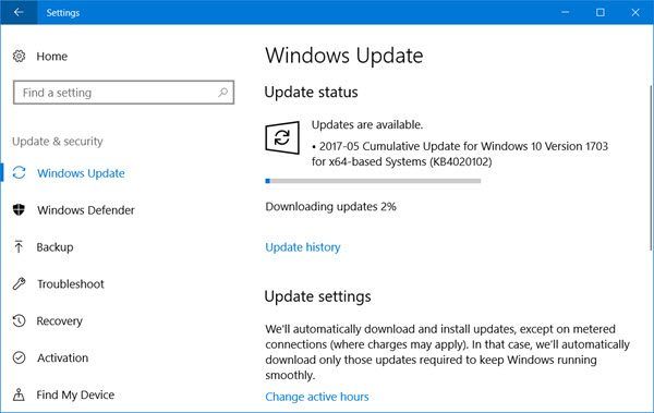 Windows 10 värskenduse veakood 0x8024a105