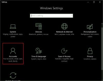 Comment changer le compte Microsoft en compte local dans Windows 10
