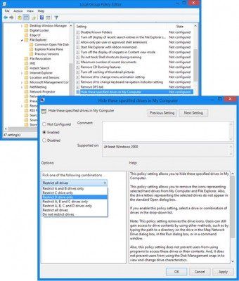 Nascondi Drive in Windows 8