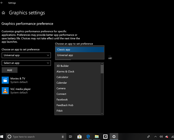Kuidas valida Windows 10 erinevate rakenduste jaoks erinevat GPU-d