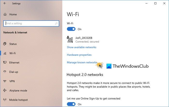 Kako pozabiti na brezžične omrežne profile v sistemu Windows 10