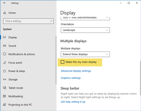 Ikony na ploše přesunuty z primárního monitoru na sekundární monitor ve Windows 10