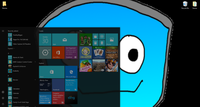 Windows 10 menüü Start menüü halliks või ei reageeri