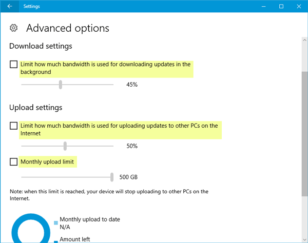 Comment limiter la bande passante de Windows Update dans Windows 10