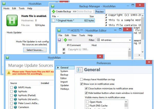 Comment verrouiller, gérer, modifier le fichier d'hôtes dans Windows 10