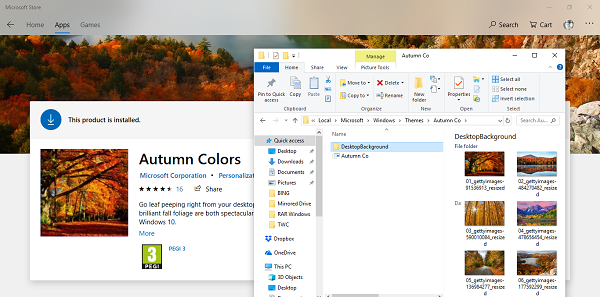 Windows 10 motīvu faili
